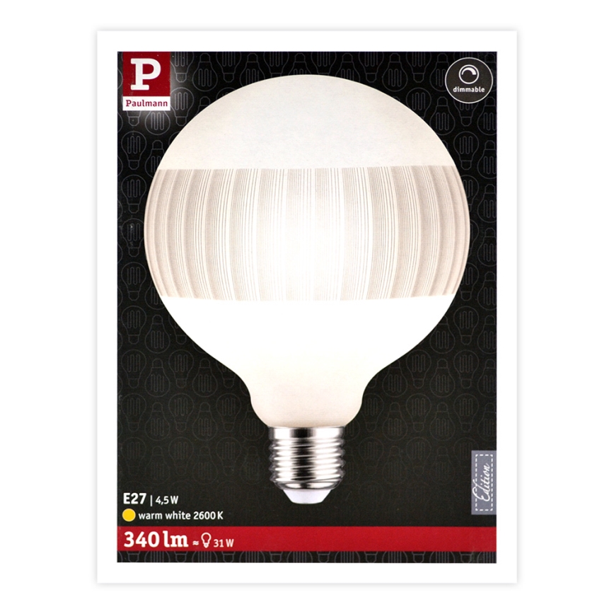 LED Димируема крушка CLASSIC G125 E27/4,5W/230V 2600K - Paulmann 28743