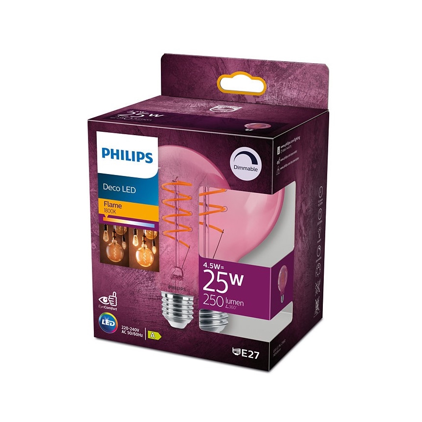 LED Димируема крушка DECO Philips G93 E27/4,5W/230V 1800K