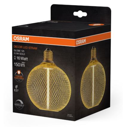 LED Димируема крушка DECOR  FILAMENT G125 E27/3,5W/230V 1800K златист - Osram