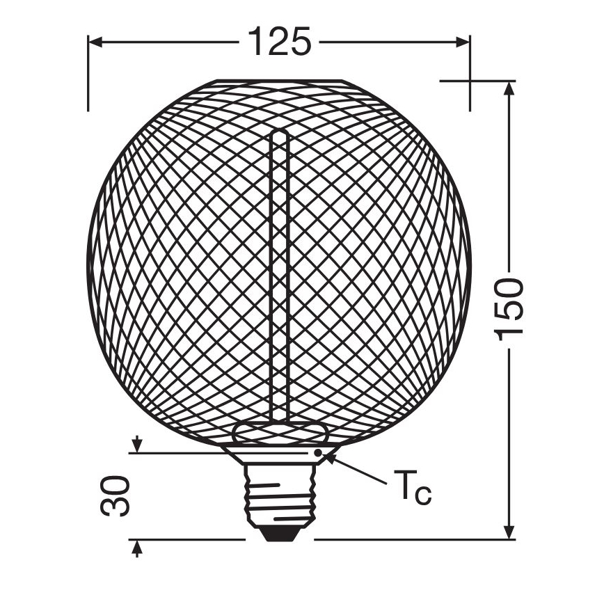 LED Димируема крушка DECOR  FILAMENT G125 E27/3,5W/230V 1800K златист - Osram