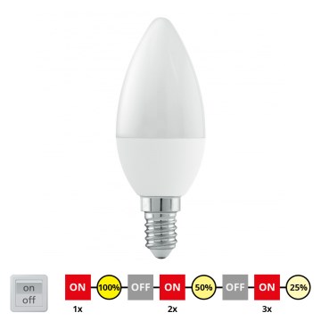 LED Димируема крушка E14/6W/230V - STEPDIMMING - Eglo