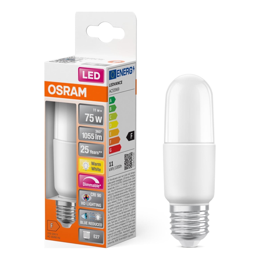 LED Димируема крушка E27/11W/230V 2700K CRI 90 - Osram