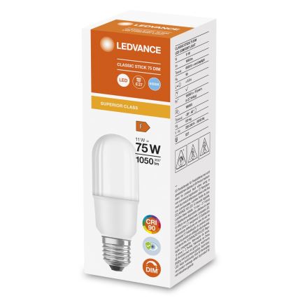 LED димируема крушка E27/11W/230V 6500K CRI 90 - Ledvance