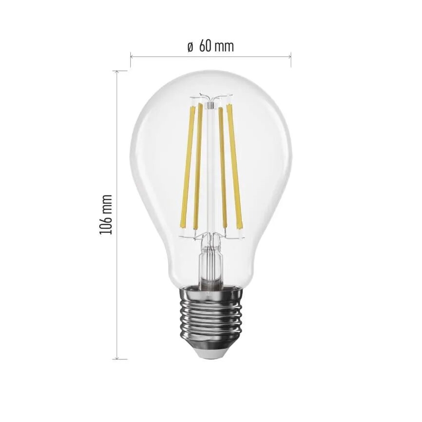 LED Димируема крушка FILAMENT A60 E27/7,5W/230V 4000K