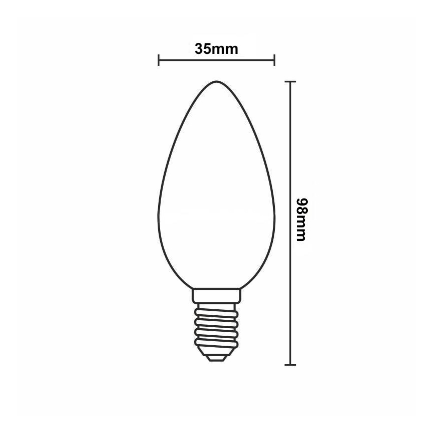 LED Димируема крушка FILAMENT C35 E14/6W/230V 3000K