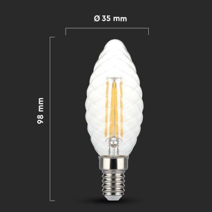 LED Димируема крушка FILAMENT E14/4W/230V 3000K