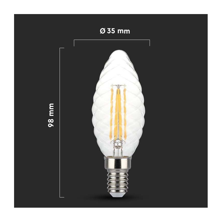 LED Димируема крушка FILAMENT E14/4W/230V 3000K