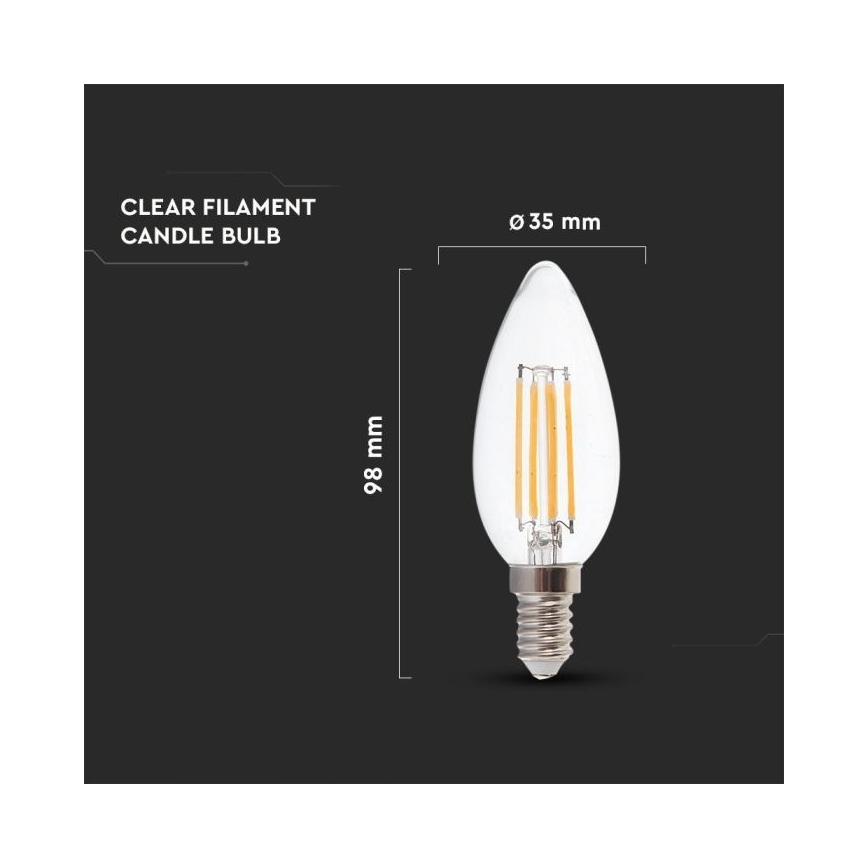 LED Димируема крушка FILAMENT E14/4W/230V 3000K