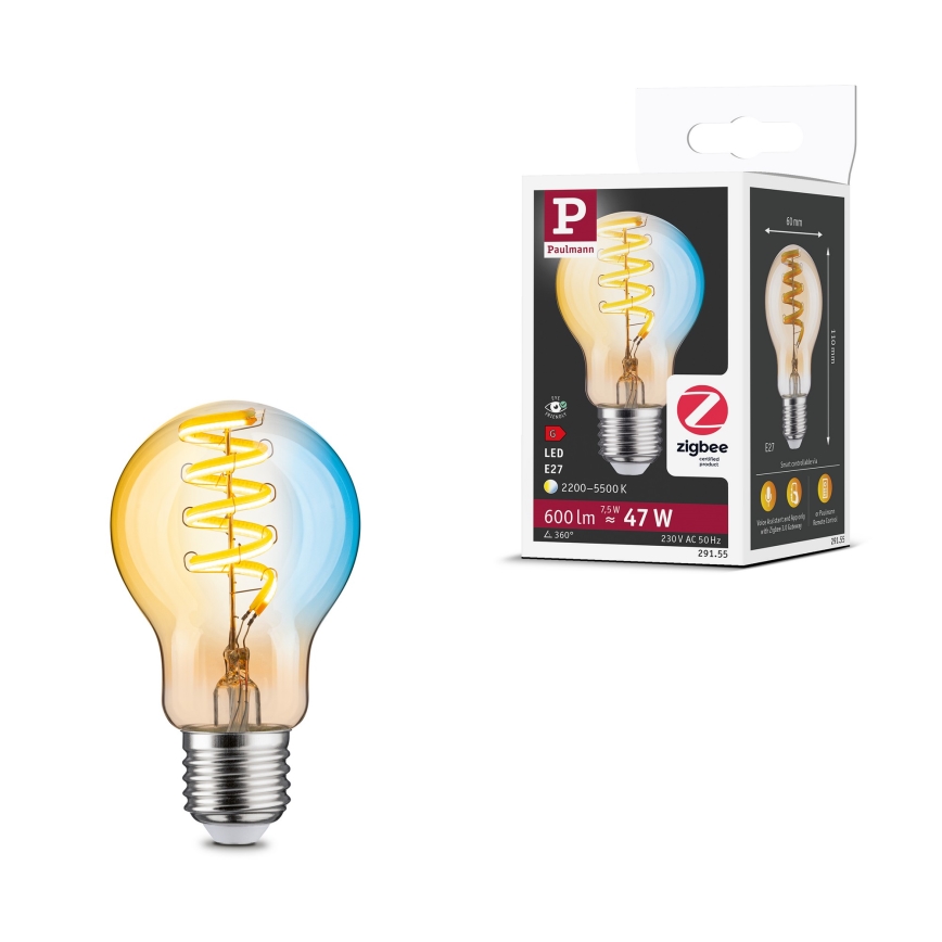 LED димируема крушка FILAMENT E27/7,5W/230V 2200-5500K - Paulmann 29155