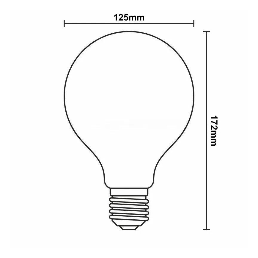 LED Димируема крушка FILAMENT G125 E27/11W/230V 4000K