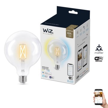 LED Димируема крушка FILAMENT G125 E27/7W/230V 2700-6500K CRI 90 Wi-Fi - WiZ
