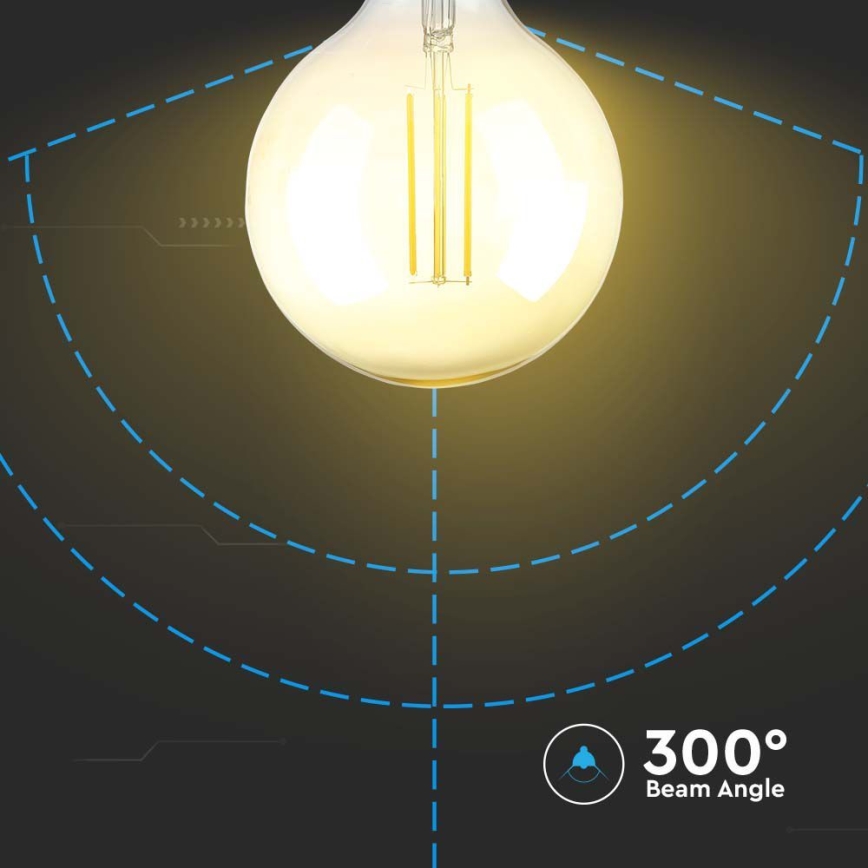 LED Димируема крушка FILAMENT G125 E27/8W/230V 2200K