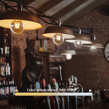 LED Димируема крушка FILAMENT G45 E14/4,5W/230V 2700-6500K Wi-Fi - Aigostar