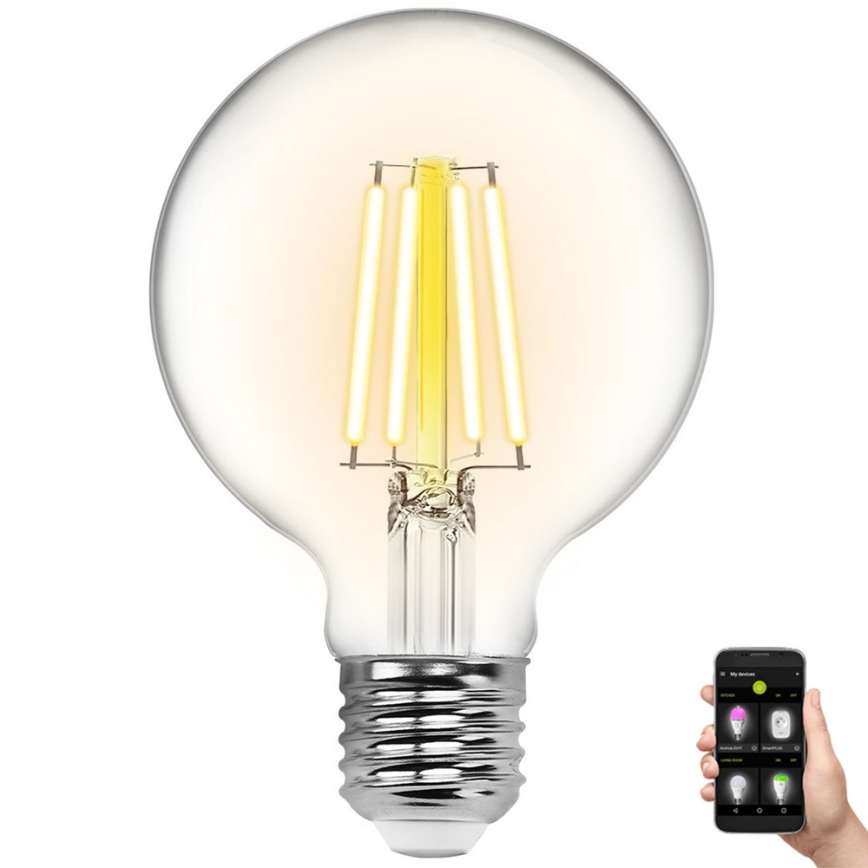 LED Димируема крушка FILAMENT G80 E27/6W/230V 2700-6500K Wi-Fi - Aigostar