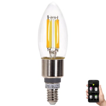 LED Димируема крушка FILAMENT MESH Smart C35 E14/4,5W/230V 2700-6500K - Aigostar