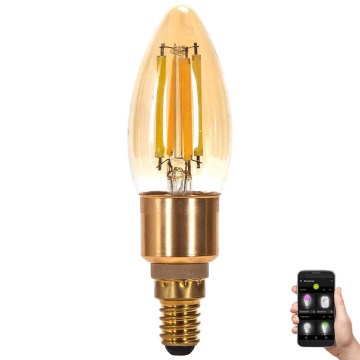 LED Димируема крушка FILAMENT MESH Smart C35 E14/4,5W/230V 2700-6500K - Aigostar