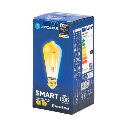LED Димируема крушка FILAMENT MESH Smart ST64 E27/6W/230V 2700-6500K - Aigostar