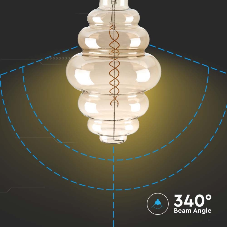 LED Димируема крушка FILAMENT S200 E27/8W/230V 1800K