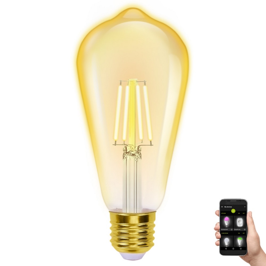 LED Димируема крушка FILAMENT ST64 E27/6W/230V 2700-6500K Wi-Fi - Aigostar