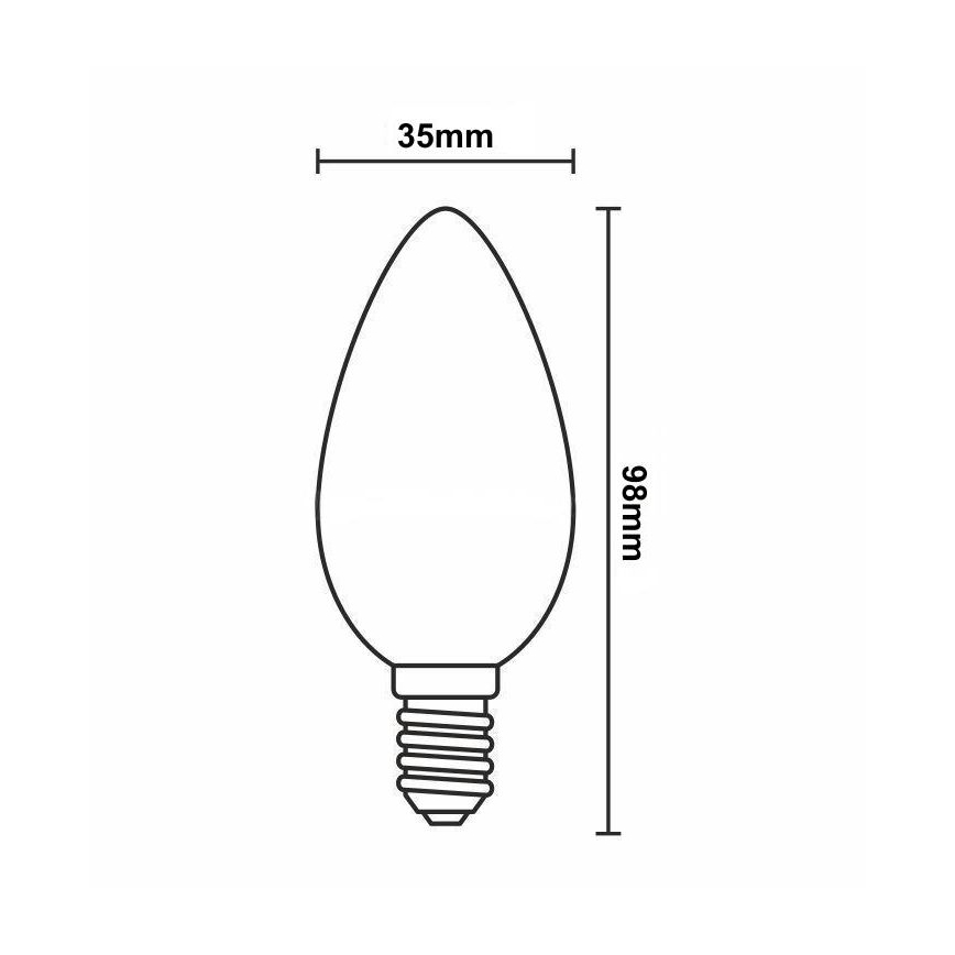 LED Димируема крушка FILAMENT VINTAGE C35 E14/6W/230V 2000K