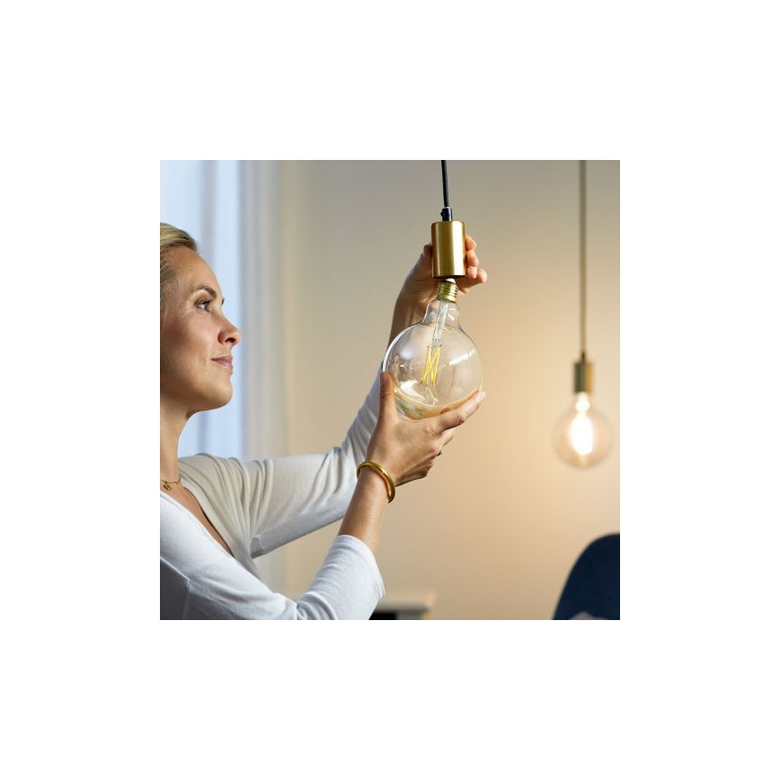 LED Димируема крушка FILAMENT G125 E27/7W/230V 2700-6500K CRI 90 Wi-Fi - WiZ