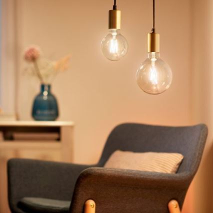 LED Димируема крушка FILAMENT G125 E27/7W/230V 2700-6500K CRI 90 Wi-Fi - WiZ