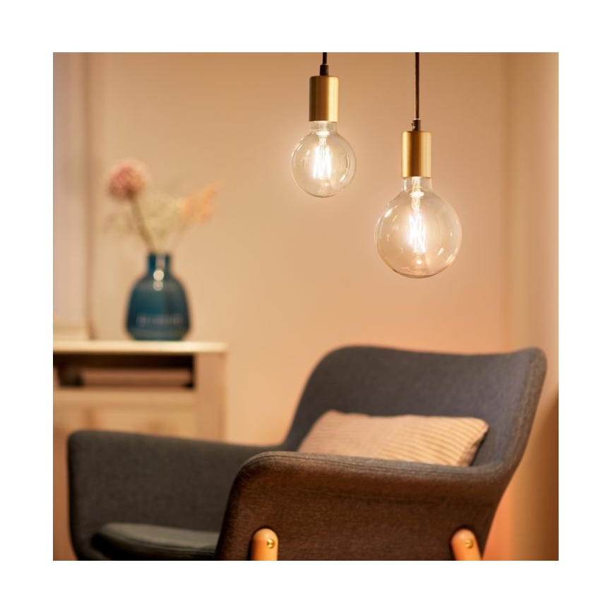 LED Димируема крушка FILAMENT G95 E27/6,7W/230V 2700-6500K CRI 90 Wi-Fi - WiZ