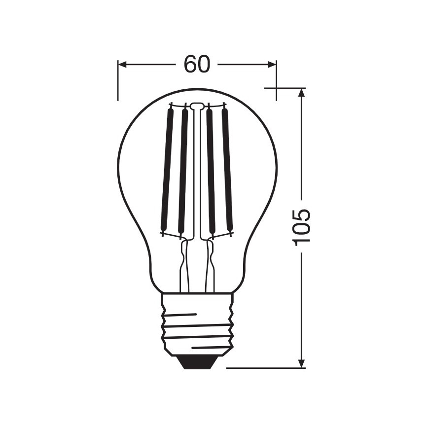 LED Димируема крушка GLOW DIM A60 E27/7W/230V 2200-2700K - Osram
