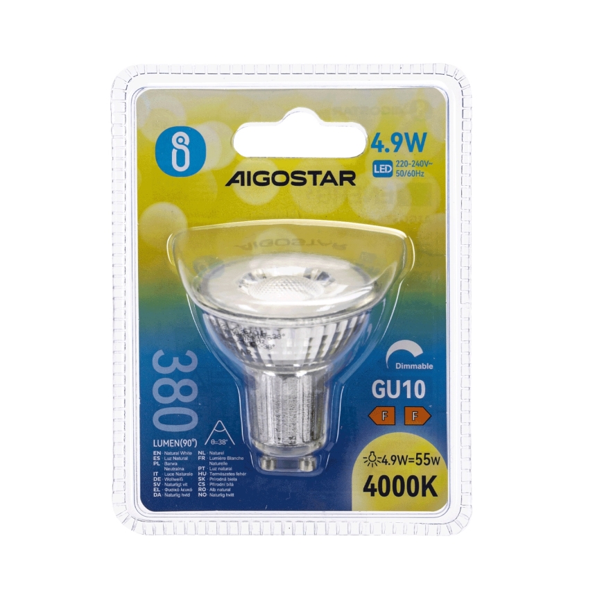 LED димируема крушка GU10/4,9W/230V 4000K - Aigostar