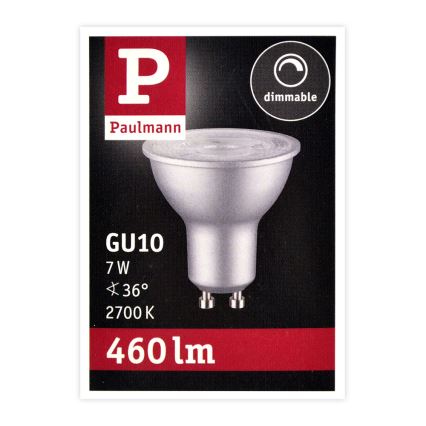 LED Димируема крушка GU10/7W/230V 2700K - Paulmann 28753