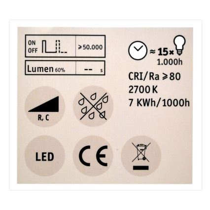 LED Димируема крушка GU10/7W/230V 2700K - Paulmann 28753