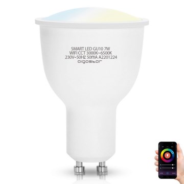 LED Димируема крушка GU10/7W/230V 3000-6500K Wi-Fi - Aigostar