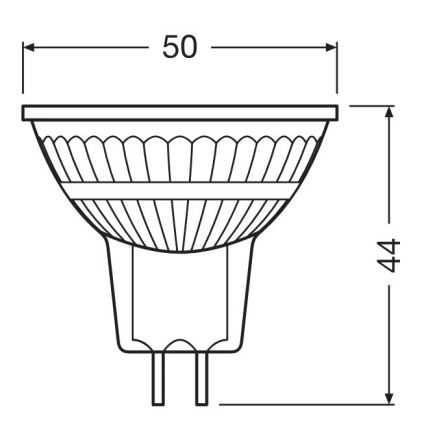 LED димируема крушка GU5,3/3,4W/12V 2700K CRI 90 - Osram