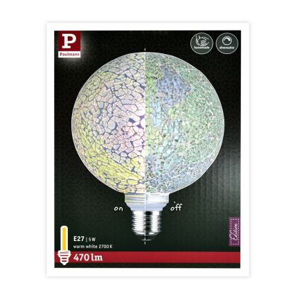 LED Димируема крушка MOSAIC G125 E27/5W/230V 2700K - Paulmann 28745