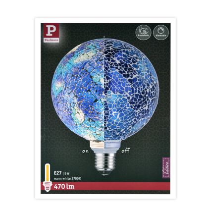 LED Димируема крушка MOSAIC G125 E27/5W/230V 2700K - Paulmann 28750