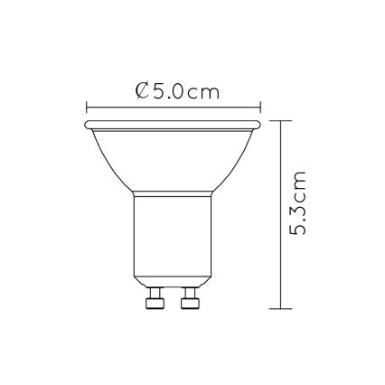 LED Димируема крушка MR16 GU10/5W/230V 3000K черна - Lucide 49006/05/30