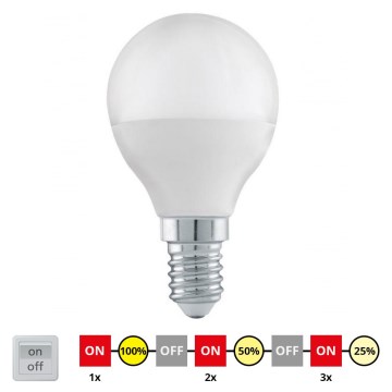 LED Димируема крушка P45 E14/6W/230V 3000K - STEPDIMMING - Eglo 54835