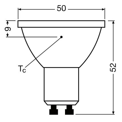 LED Димируема крушка PAR16 GU10/3,7W/230V 4000K CRI 90 - Osram
