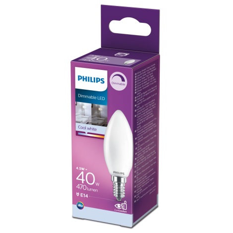 LED Димируема крушка Philips B35 E14/4,5W/230V 4000K