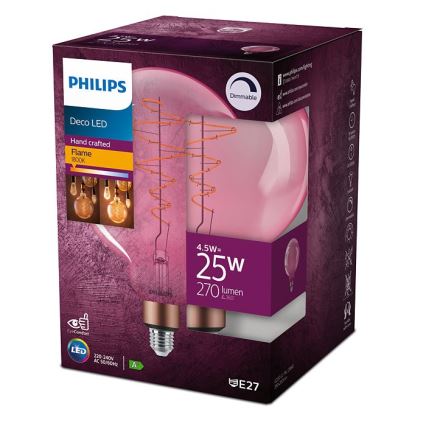 LED Димируема крушка Philips DECO G200 E27/4,5W/230V 1800K