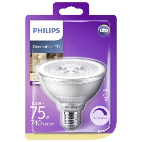 LED Димируема крушка Philips E27/9,5W/230V 2700K