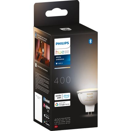 LED Димируема крушка Philips Hue White Ambiance GU5,3/MR16/5,1W/12V 2200-6500K