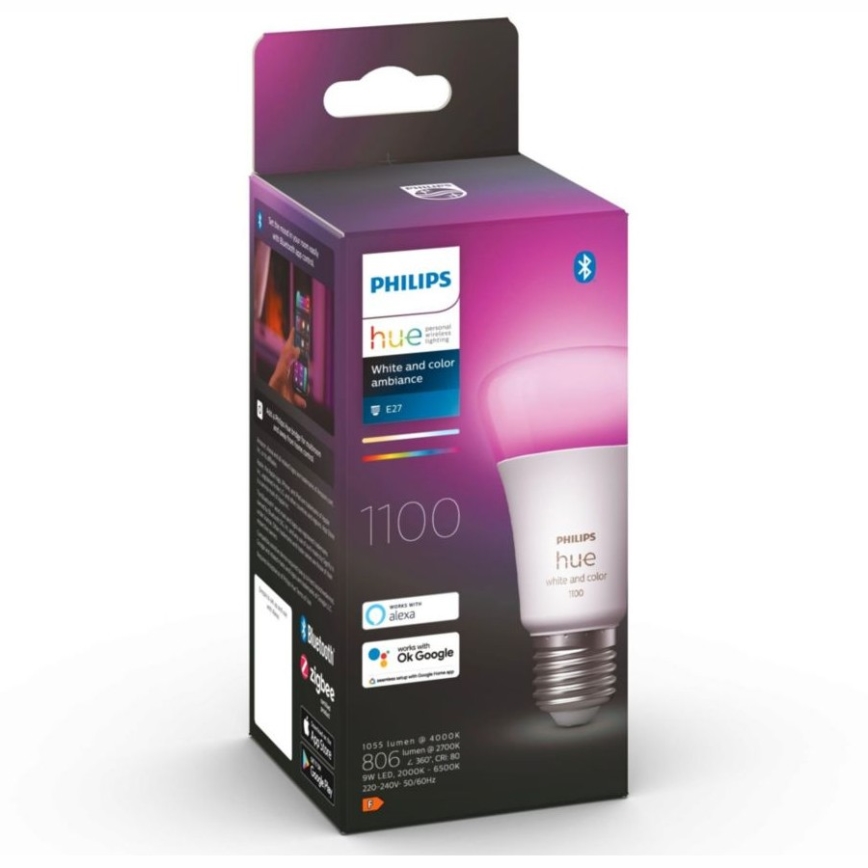 LED Димируема крушка Philips Hue White And Color Ambiance A60 E27/9W/230V 2000-6500K