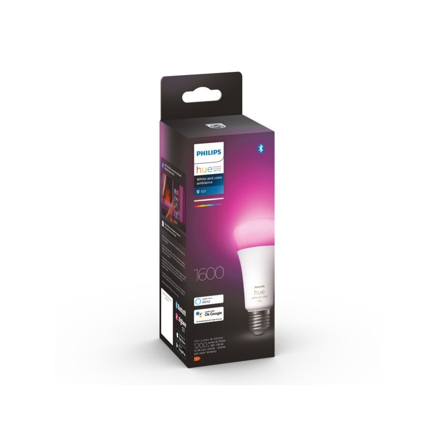 LED Димируема крушка Philips Hue White And Color Ambiance A67 E27/13,5W/230V 2000-6500K