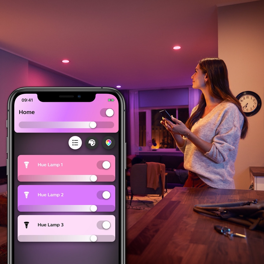 LED Димируема крушка Philips Hue White And Color Ambiance E27/6,5W/230V 2000-6500K