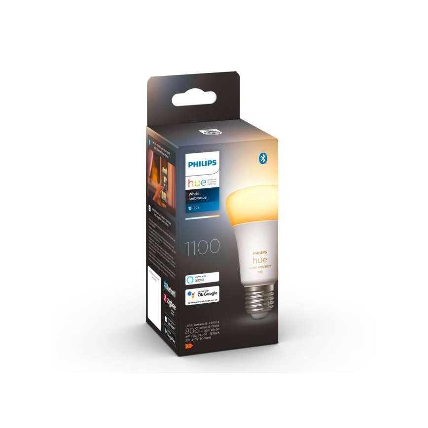 LED Димируема крушка Philips Hue WHITE AMBIANCE E27/8W/230V 2200-6500K