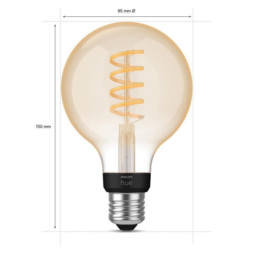 LED Димируема крушка Philips Hue WHITE AMBIANCE G93 E27/7W/230V 2200-4500K