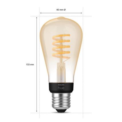 LED Димируема крушка Philips Hue WHITE AMBIANCE ST64 E27/7W/230V 2200-4500K