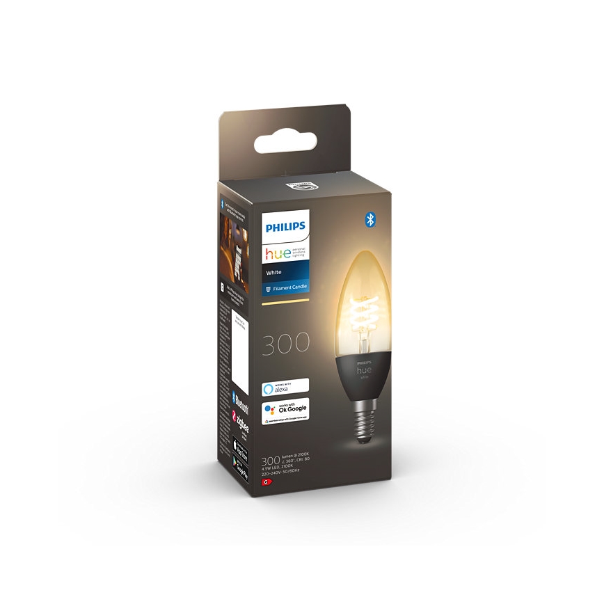 LED Димируема крушка Philips Hue WHITE FILAMENT E14/4,5W/230V 2100K