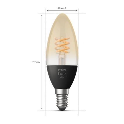 LED Димируема крушка Philips Hue WHITE FILAMENT E14/4,5W/230V 2100K